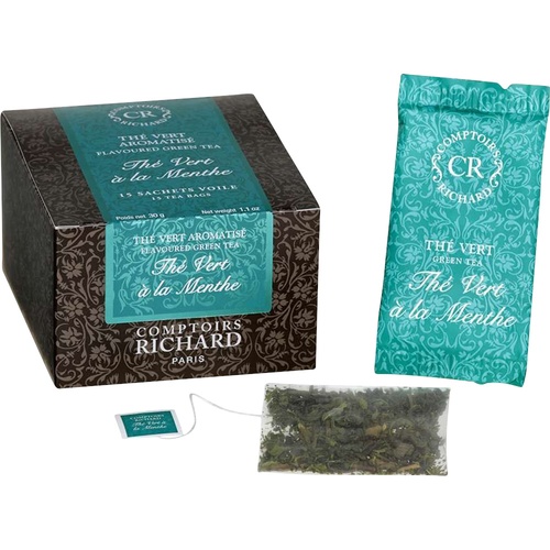 COMPTOIRS RICHARD THE BOITE 15 SACHETS THE VERT MENTHE